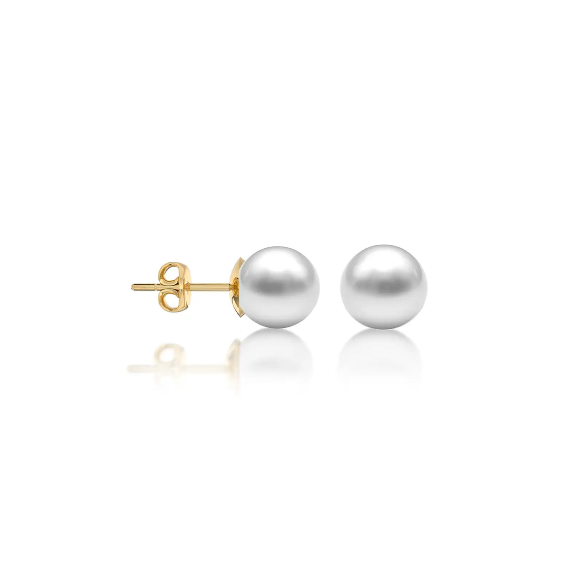 Zhen Pearl Studs with Push Back-Elegant daily pearls by Fortune Jewellery