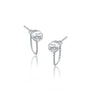 Chuan 串 diamond bezel chain loop stud earrings