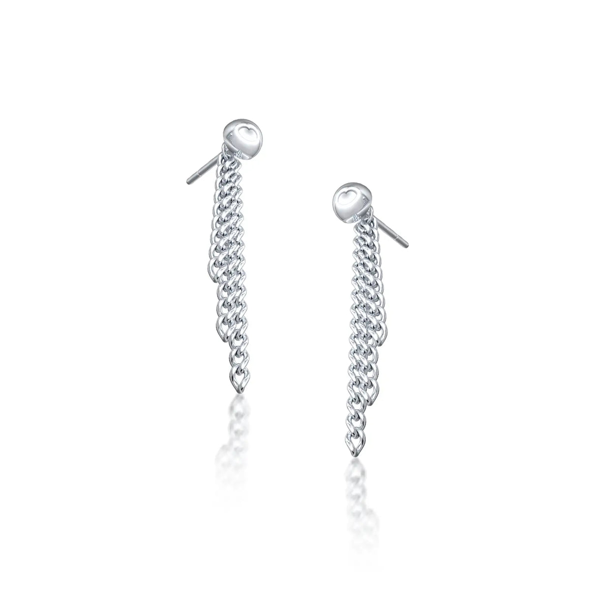 Jie 解 convertible chain drop stud earrings