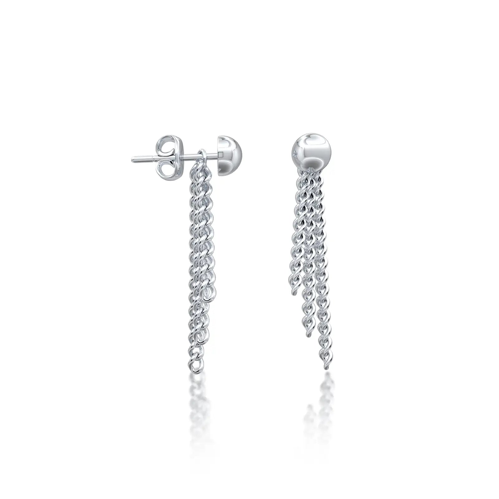Fortune jie 解 convertible chain drop stud earrings