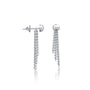 White gold jie 解 convertible chain drop stud earrings