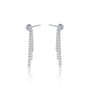 White gold jie 解 convertible chain drop stud earrings for women