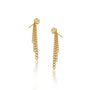Yellow gold jie 解 convertible chain drop stud earrings