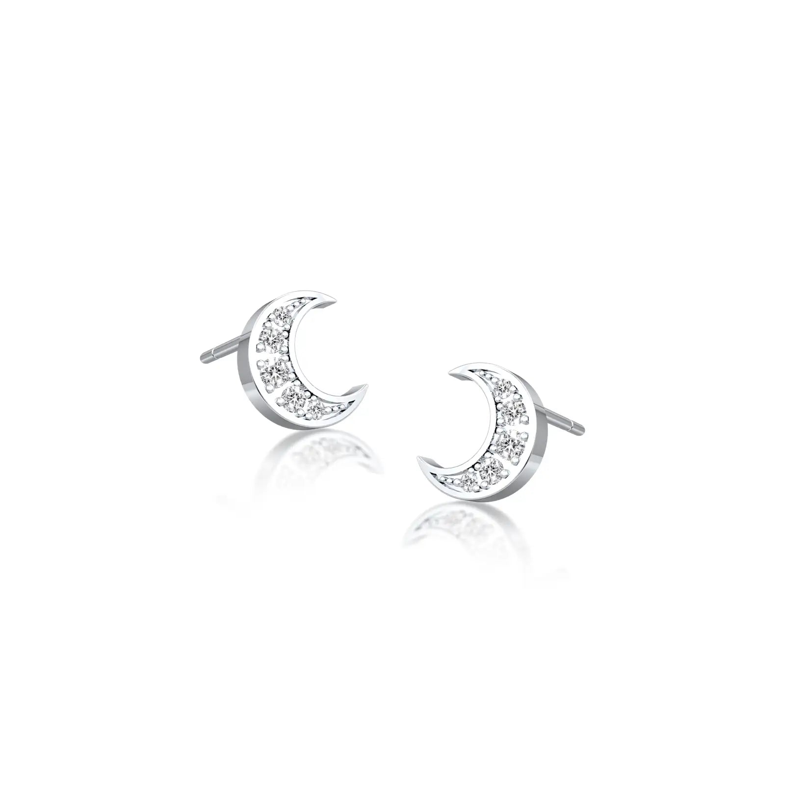 Yue Moon Diamond Earrings-Bold sparkle for confident women by Fortune Jewellery