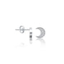 Yue Moon Diamond Earrings-Princess charm for everyday sparkle by Fortune Jewellery
