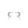 Yue Crescent Moon Diamond Studs-Celestial beauty fit for royalty by Fortune Jewellery