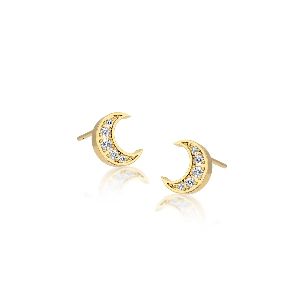 Yue Moon Stud Earrings-Whimsical elegance for the modern woman by Fortune Jewellery