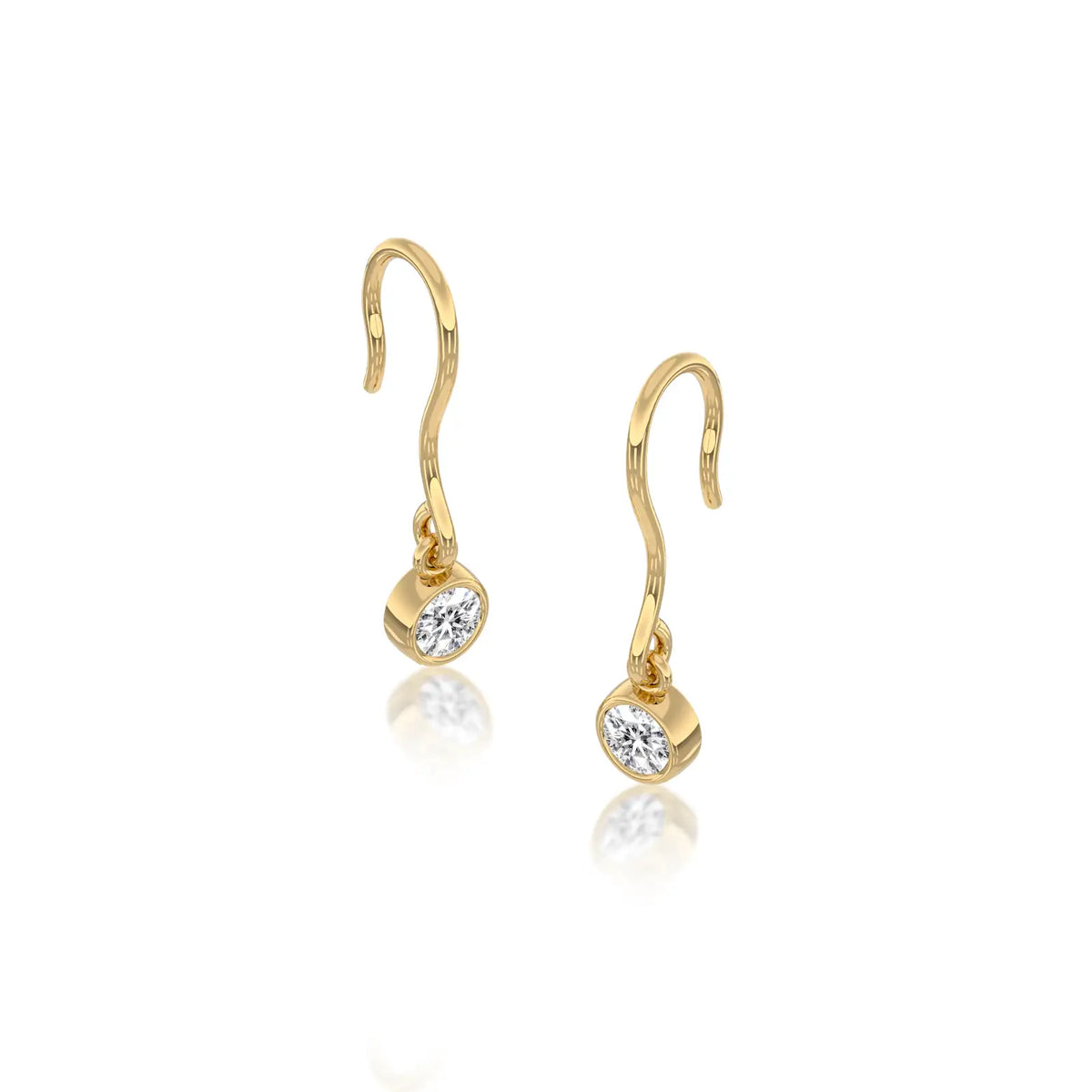 Rui Bezel Hook Earrings-Fabulous sparkle fit for a queen by Fortune Jewellery