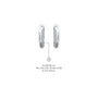 Descriptive image of white gold classic high polish huggie hoop earrings 