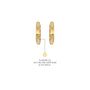 Descriptive image of yellow gold classic high polish huggie hoop earrings 