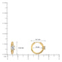 Yellow gold dimension details of solitaire diamond accent huggie hoop earrings
