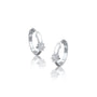 Starburst diamond huggie hoop earrings