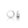 White gold tapered high polish chubby hoop earrings