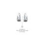 Descriptive image of white gold tapered high polish chubby hoop earrings