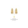 Descriptive image of yellow gold tapered high polish chubby hoop earrings