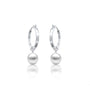Fortune white gold diamond huggie hoops with pearl drops
