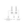 Descriptive image of white gold diamond huggie hoops with pearl drops