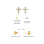  Cross radiance diamond earrings descriptive image