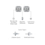 Fortune baguette diamond ear studs valentine gift descriptive image