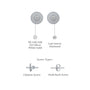 Fortune bloom diamond cluster ear studs valentine gift descriptive image