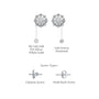Snowflake bliss diamond stud earrings descriptive image