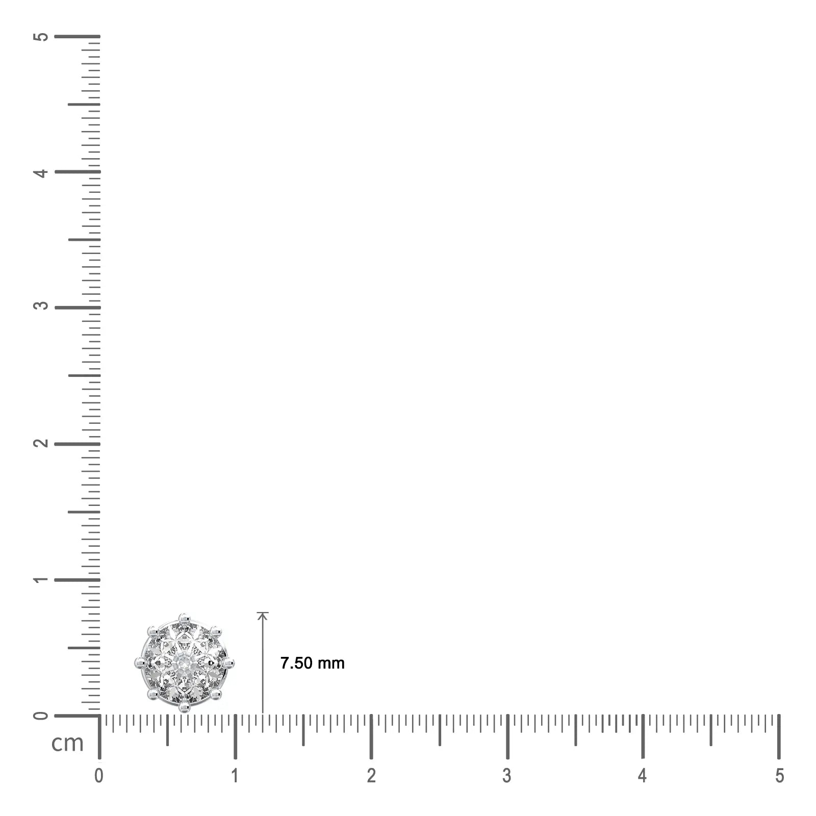 Snowflake bliss diamond stud earrings scale image
