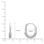 Stylish rectangular diamond hoop earrings scale image