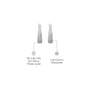 Elegant pear frost diamond hoops descriptive image