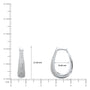 Elegant pear frost diamond hoops scale image