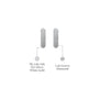 Trendy blaze bar diamond ear hoops descriptive image