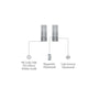 Triple row diamond hoop earrings descriptive image