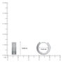 Triple row diamond hoop earrings scale image