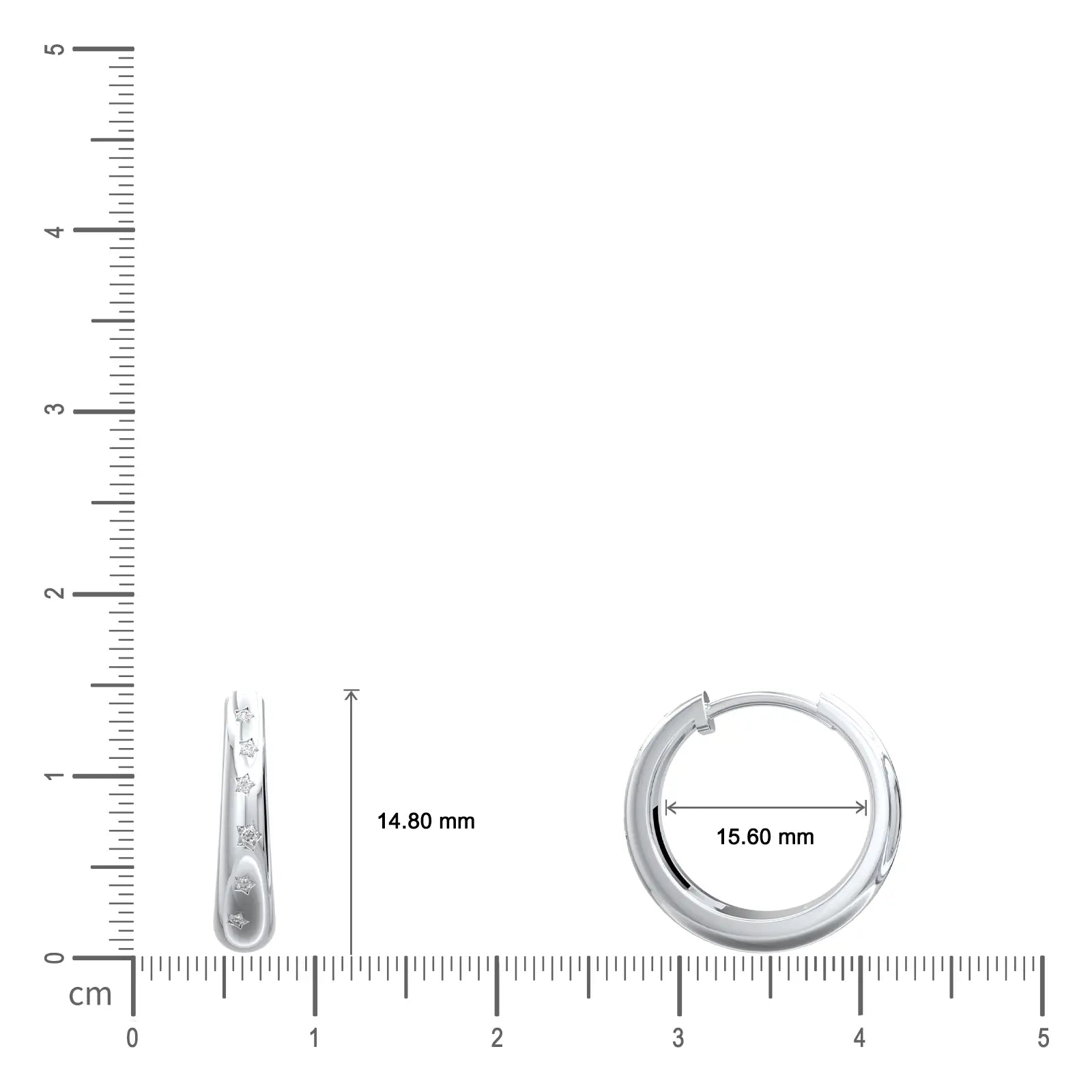 Stardust trail diamond drop earrings scale image