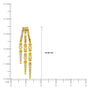 Yellow gold unique twin fall chain diamond drop earrings scale image