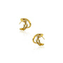 Ridge hoop diamond earrings
