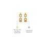 Unique cube chain diamond earrings descriptive image
