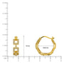 Unique cube chain diamond earrings scale image