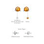 Descriptive image of white gold trendy november birthstone citrine earrings