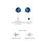 Descriptive image of trendy white gold september birthstone london blue topaz earrings 