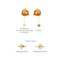 Descriptive image of yellow gold trendy november birthstone citrine earrings