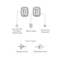 White gold april birthstone white topaz earrings with diamonds descriptive image 