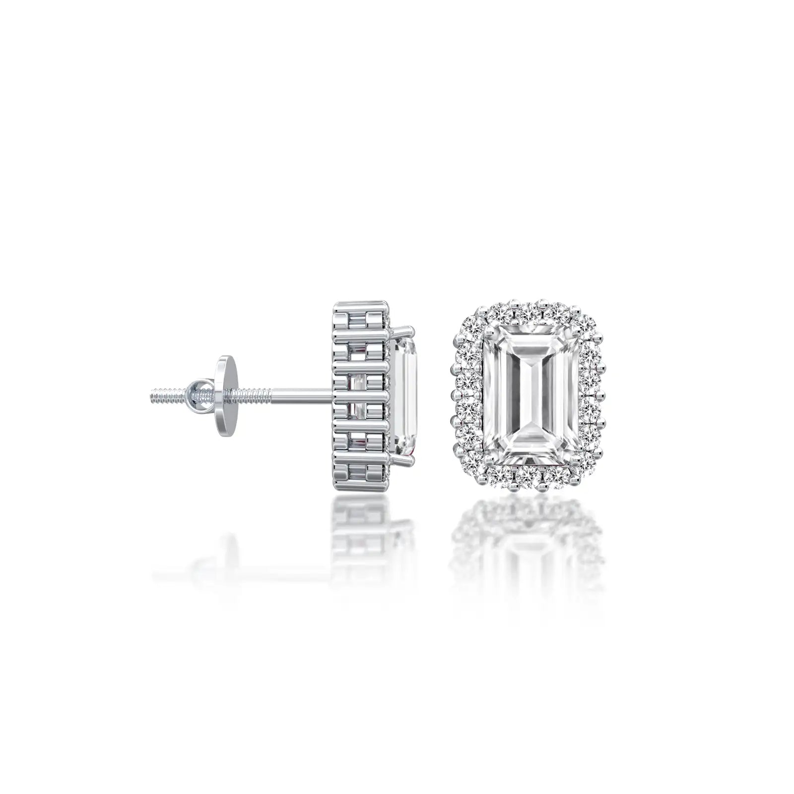 April birthstone white topaz earrings with diamonds for office wear