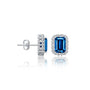 Fortune white gold september birthstone london blue topaz earrings with diamonds