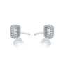 April birthstone white topaz earrings with diamonds for women