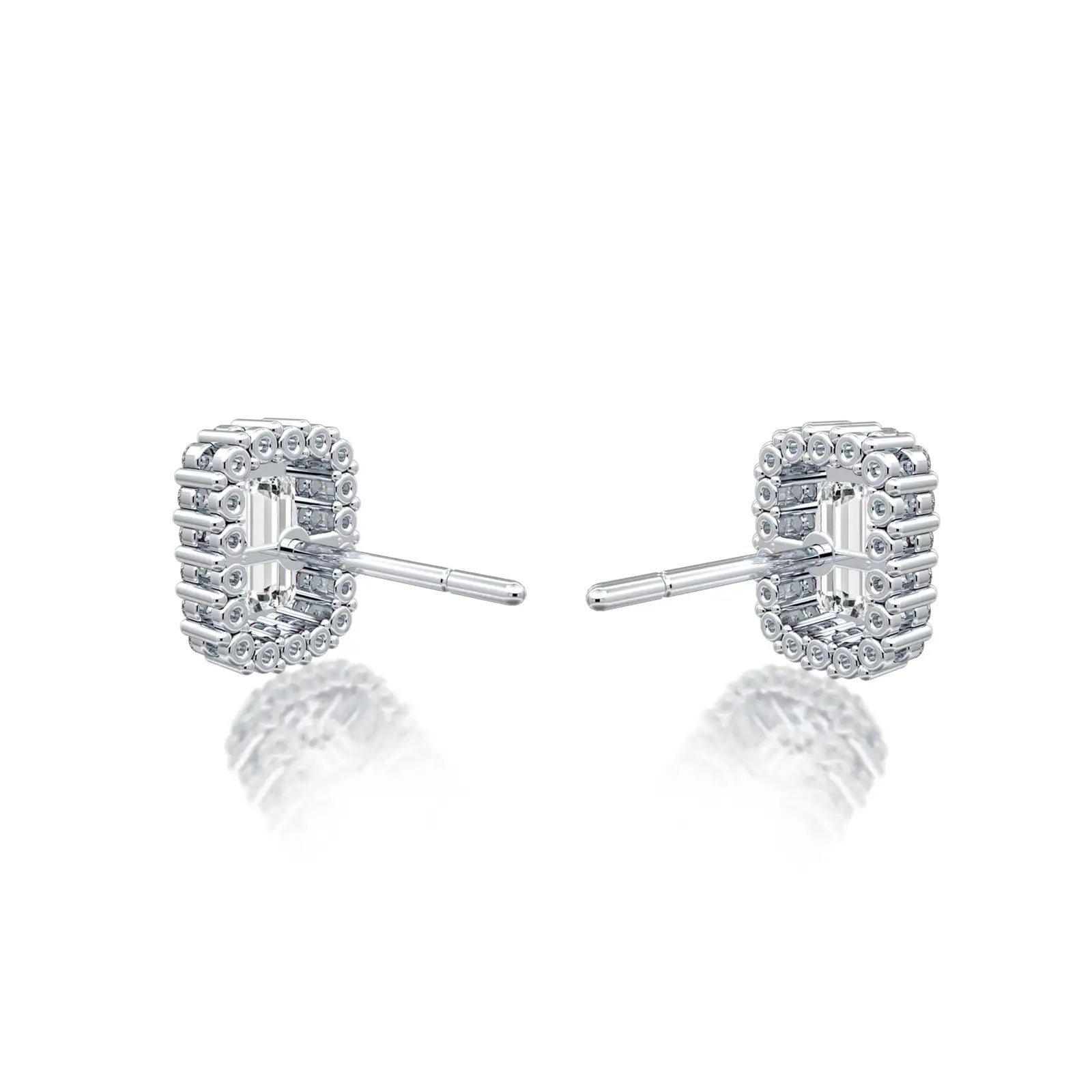 April birthstone white topaz earrings with diamonds for women