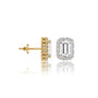 Fortune april birthstone white topaz earrings with diamonds