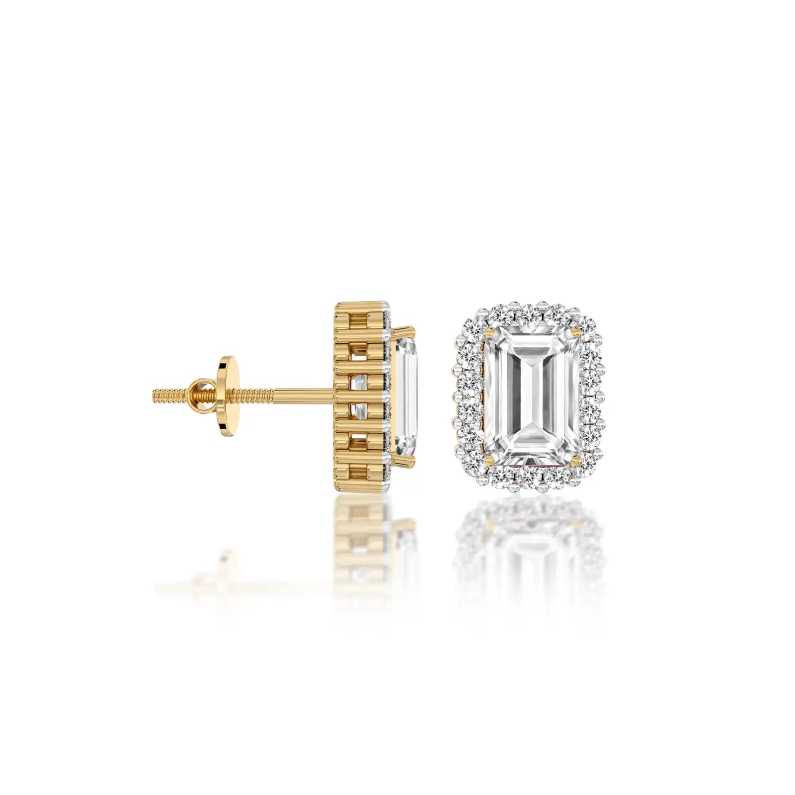 Fortune april birthstone white topaz earrings with diamonds