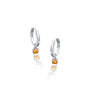Fortune white gold november birthstone hoops with citrine drops 8.50 mm