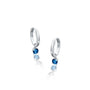 Fortune September birthstone hoops with London blue topaz drops 8.50 mm