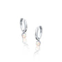 White gold october birthdstone hoops with opal drops